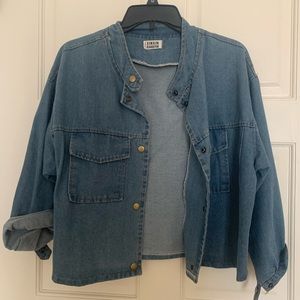 denim cropped jacket